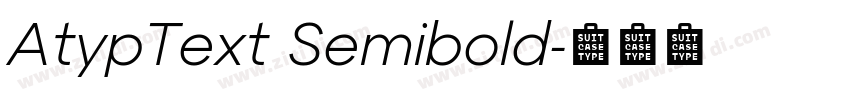 AtypText Semibold字体转换